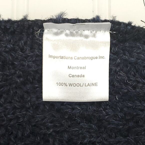 Rue Saint Patrick Men's 100% Wool Chunky Cable Knit Fall Winter Sweater - Picture 10 of 11